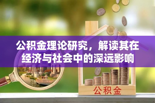 西藏公积金理论研究，解读其在经济与社会中的深远影响