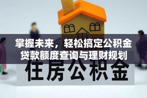 西藏掌握未来，轻松搞定公积金贷款额度查询与理财规划
