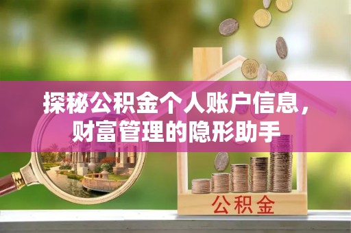西藏探秘公积金个人账户信息，财富管理的隐形助手